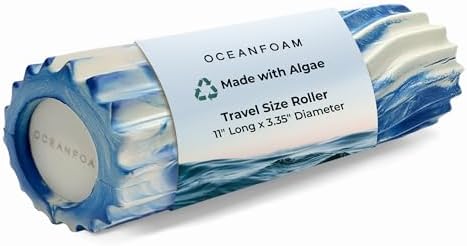 Oceanfoam Ripple Small Foam Roller for Physical Therapy (Royal Marbled)