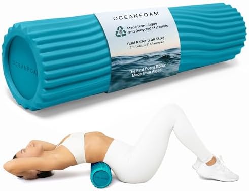 Oceanfoam Tidal Roller - Massage Foam Roller for Exercise (Miami Blue)