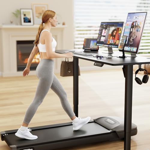 Furmax 63 Inches Electric Standing Desk, Home Office Desk with Phone Holder