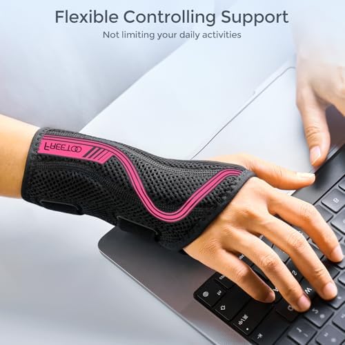 FREETOO Carpal Tunnel Wrist Brace Night Support, Left Hand, Small