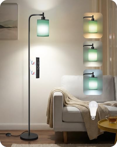 Dimmable Floor Lamp for Living Room with Remote & 10W Bulb