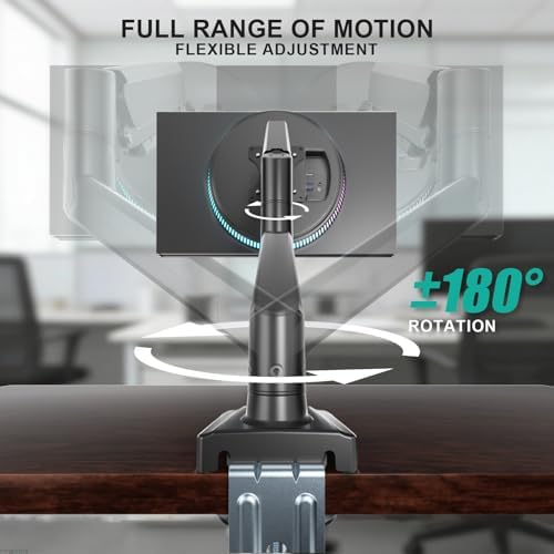 WALI Adjustable Single Monitor Arm for 13-34 inch Screens, up to 26.4 lbs