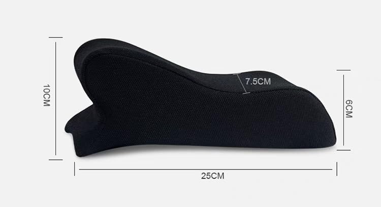 Armrest Cushion for Office Chairs - Soft Elbow Support Pad with Non-Slip Bottom, Fits Most Chairs 2-Piece (Black)