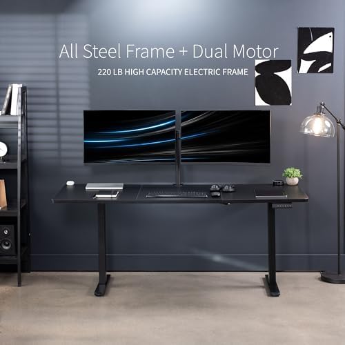 VIVO Black 71 x 30 in Standing Desk, DESK-KIT-E2B7B