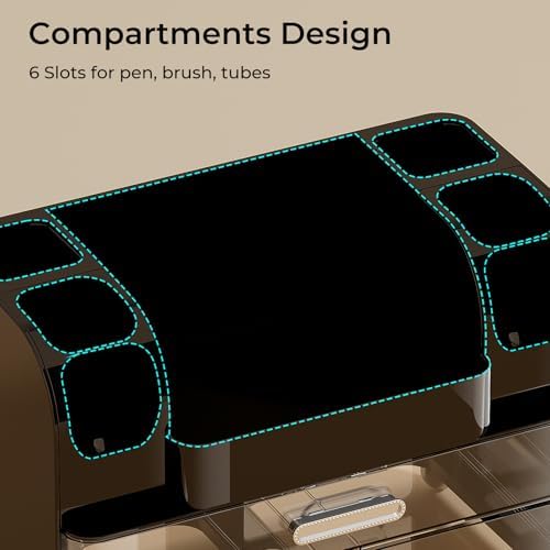 UFORU Makeup Organizer Countertop with 2 Large Drawers for Vanity Bathroom
