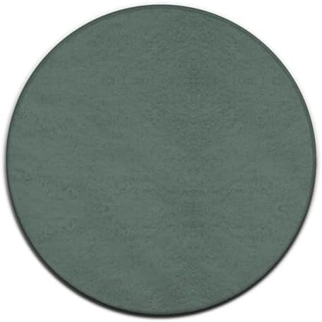 Machine Washable Modern Round Area Rug, Room Sofa Yoga Soft Round Carpet, Home Decor Non Slip Kitchen Office Circle Rug Green, 24inch