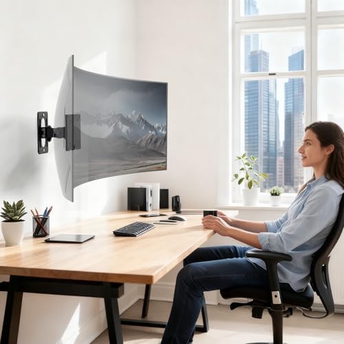 Monitor Wall Mount for 17–49 Inch inch Flat/Curved Ultrawide Screens