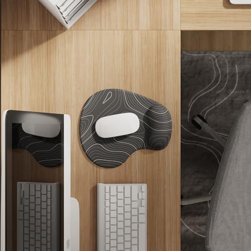 Office Mousepad with Gel Wrist Support - Ergonomic Gaming Desktop Mouse Pad Wrist Rest - Design Gamepad Mat Rubber Base for Laptop Computer -Silicone Non-Slip Special-Textured Surface (15DigitalT)