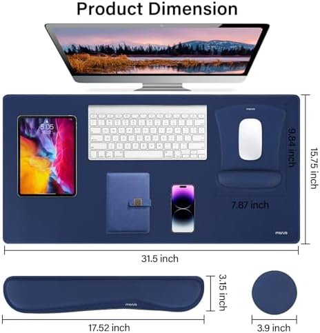 MOSISO Keyboard Mouse Pad Set, Large Gaming Mousepad&Keyboard Wrist Rest
