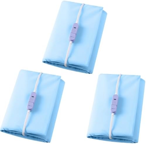 Boncare® Stay-On Large Vinyl Electric Heating Pad for Neck and Shoulders and Back Without Auto-Off, Low & High Heat Levels, Waterproof Hot Heat Pad with Washable Cover (12”x24”, 3-Pack)