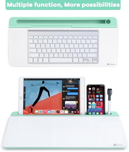 Varhomax Glass Desk Whiteboard with Storage,