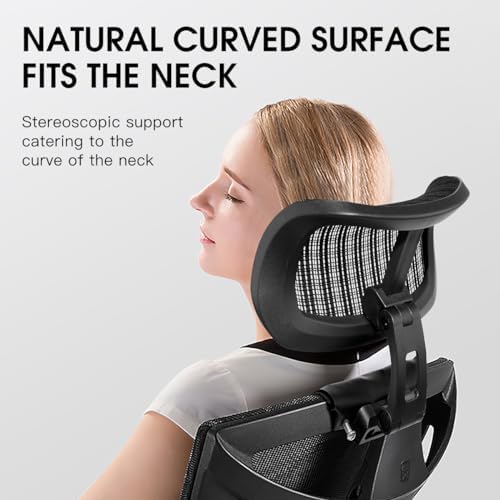 Office Chair Headrest Attachment , Can Adjust Height, Inclination, Black