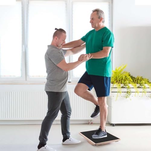 Balance Board Wobble Board for Adults Anti-Slip Balance Board for Physical Therapy Standing Desk Core Strength Wooden Balance Board Rocker Board