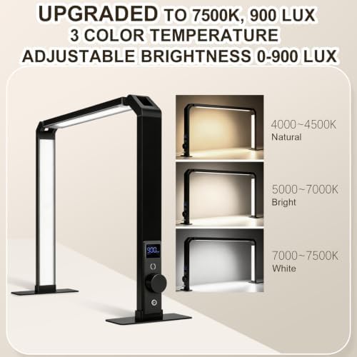 Half Moon Light for Nail Tech, 560 LEDs Professional Nail Desk Lamp