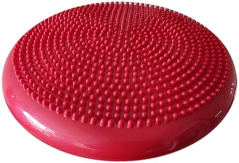AppleRound Inflated Wobble Cushion with Hand Pump, Air Stability Board (Extra Thick), Core Balance Disc for Adults, Sensory Wiggle Seat for Kids, Flexible Seating for All Age, 13.5in / 34cm Diameter