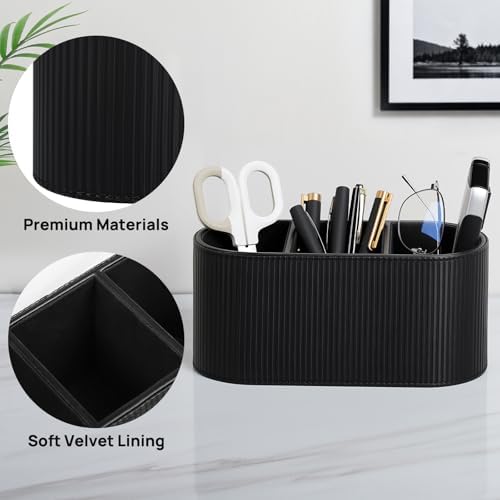 Remote Control Holder Pen Pencil Holder Desk Organizer Caddy(Black)