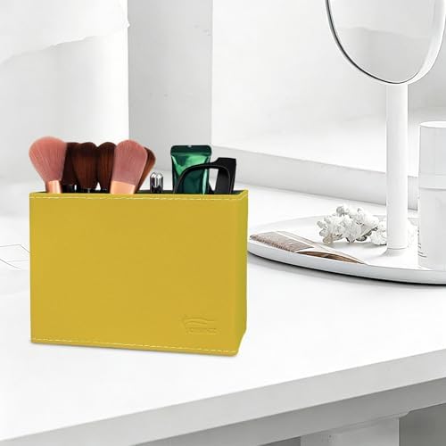 Pen Pencil Holder Cup Container PU Leather Desk Organizer Stand Decor Brush Scissor Decoration Office Home School