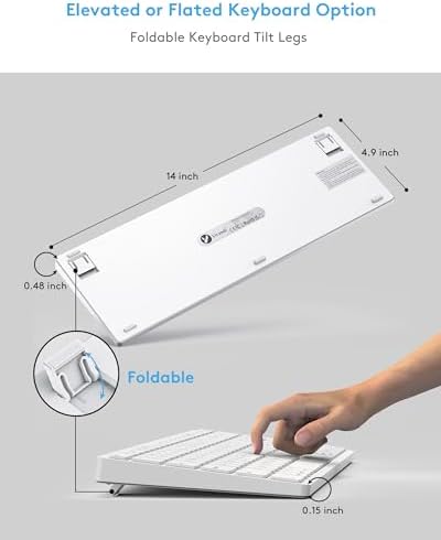 Yivandi Compact Wireless Keyboard for macOS Devices with Numeric Keypad