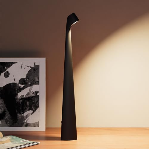 HAPYGI Cordless Rechargeable Reading Metal Table Lamp, 3-Level Brightness