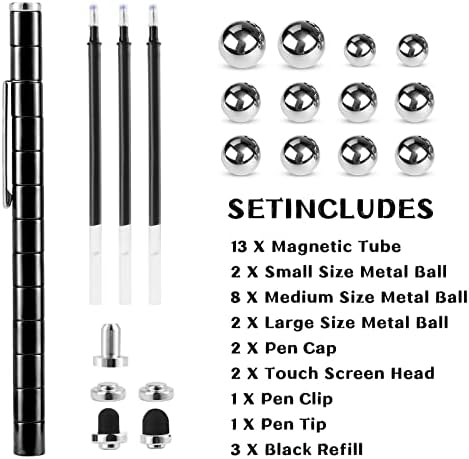 LARAH Fidget Pen and Stress Relief Desk Toy for Adults and Teens（Black）