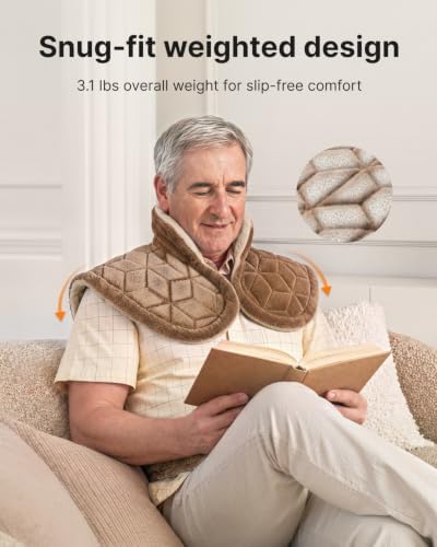 RENPHO Weighted Heating Pad for Neck, Shoulders & Back, Christmas Gift