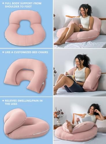 INSEN Reading Pillow, Back Pillow for Sitting in Bed and Couch, Gaming Pillow for Adults, Sit Up Support for Bed