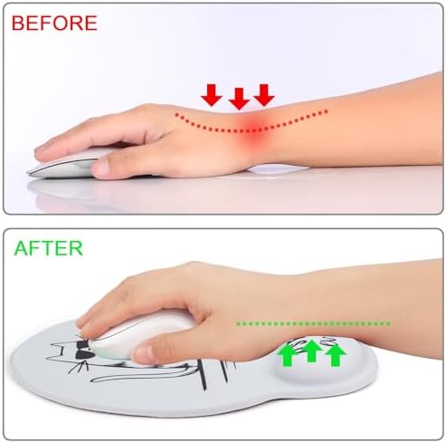 Ergonomic Mouse Pad with Wrist Rest Support,Gel Mouse Pads for Desk
