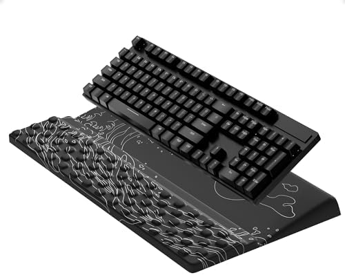Ospelelf Wrist Support With Keyboard Stand, Comfy Ergonomic Riser Holder for Office Home