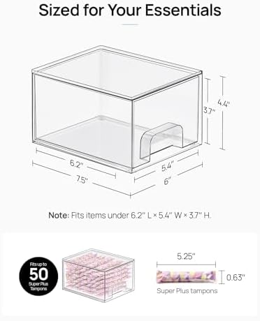 Vtopmart 8 Pack Small Clear Stackable Storage Drawers for Desk, Countertop