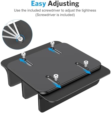 OMOTON Dual Vertical Desk Laptop Stand Holder, Fits MacBook Air/Pro, Black