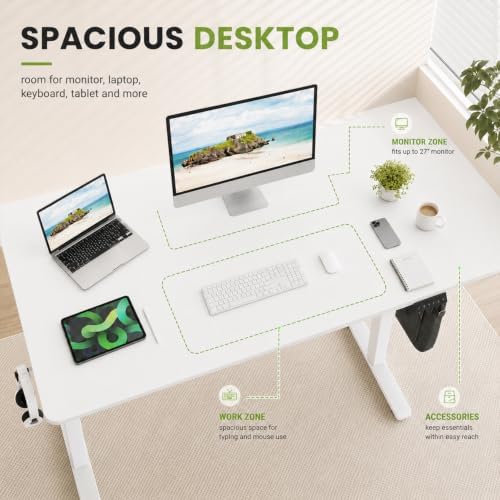 48"x24" Electric Standing Desk, Height Adjustable Desk