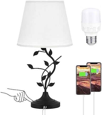 Kakanuo Touch Lamps for Nightstand, Bedside Lamp for Bedroom, Rustic Lamp