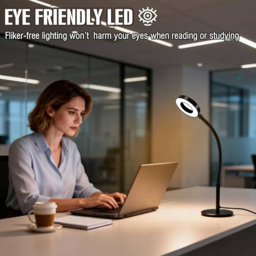 6W LED Desk Lamp with Gooseneck and US Adapter