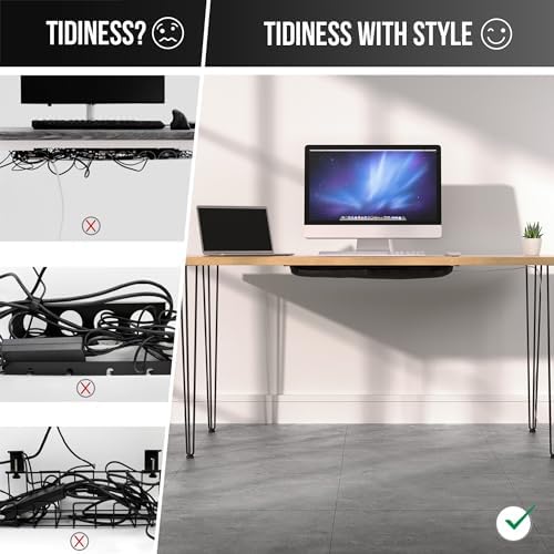 Cable Management net - Under Desk Cable Management Tray - Cable net - Wire Management Under Desk - Cord Organizer
