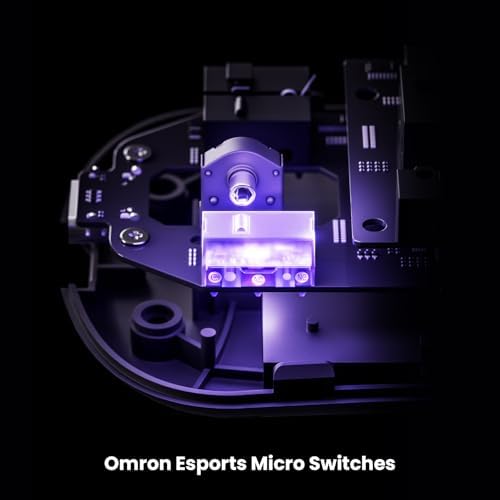 Akko Nest Wireless Gaming Mouse, 8K Polling Rate with PAW 3950 Sensor, 30000 DPI, 49g Lightweight,Omron Mechanical Switches, BT/2.4G/Wired Computer Mouse, Black