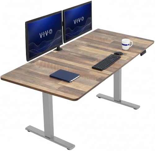 VIVO Reclaimed Wood 71 x 36 in Standing Desk, DESK-KIT-1G7P-36