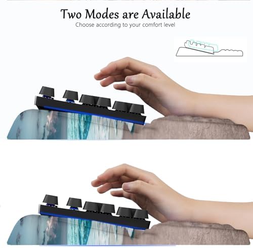 Computer Keyboard Stand Pad with Wrist Rest Easy Typing Wrist Rest Support with Comfortable Wrist Pad Ergonomic Tilted Keyboard Riser Holder for Desktop Office Home School Ocean Beach