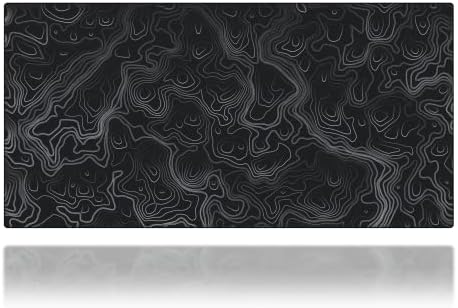 Gamer Boss - Gaming Mouse Pad - 60 x 30 Inches - 4mm Thick with Stitched Edges, Non-Slip Rubber Base, Premium Cloth Mousepad, Desk Mat for Laptop, Keyboard, Computer & PC (Giga, Topographic)