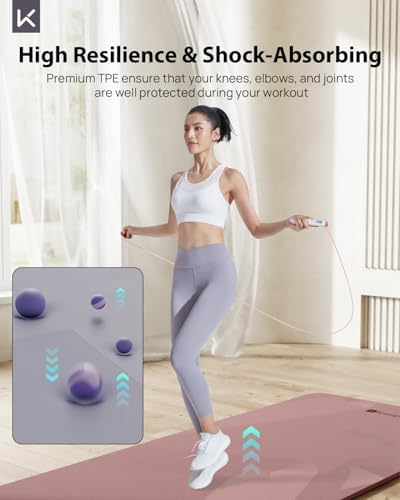 KEEP Extra Wide Yoga Mat, 7mm Thick 72" x 32" Exercise Mat
