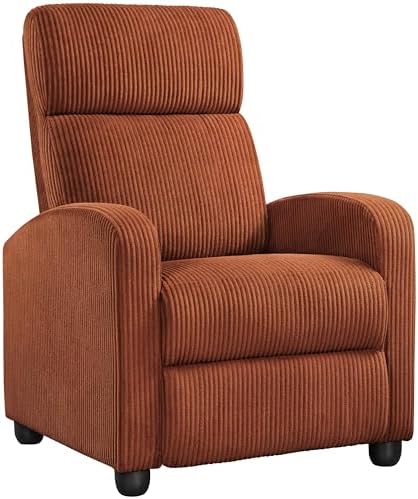Yaheetech Recliner Chair with 3 Adjustable Angles Armchair Brick Red