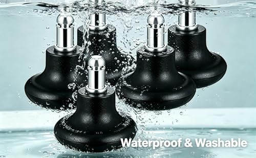Set of 5 Bell Glides for Office Chair Caster Wheels Replacement Convert Swivel Casters to Fixed Stationary Feet Universal Fit for Most Office Chairs & Stools