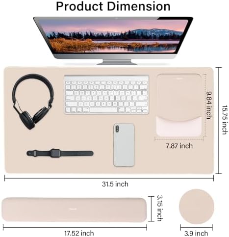 MOSISO Keyboard Mouse Pad Set, Large Gaming Mouse Pad&Keyboard Wrist Rest