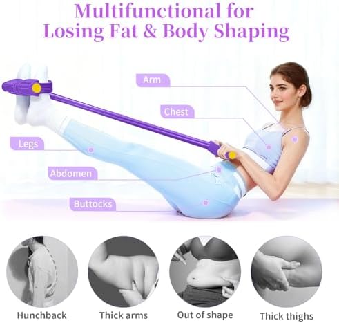 Pedal Resistance Band with Handle, Upgraded 6-Tube Exercise Bands
