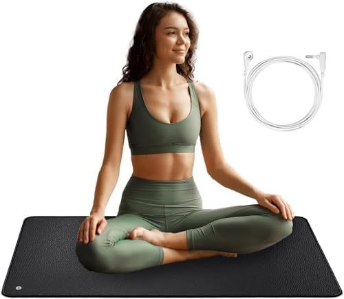 Grounding Mat (11.81"×39.37") for Sleep & Pain Relief, Energy, Inflammation, Balance, Wellness, Earth Connection Therapy for Indoor Grounding at Home, Office, or Work
