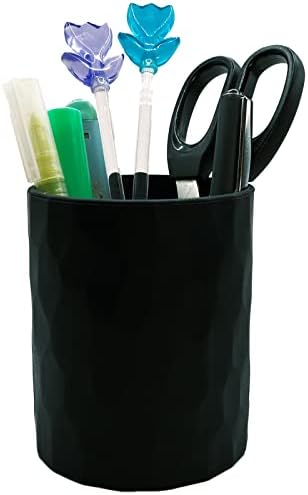 minimaliving Pen Holder,Nordic Style Silicone Waterproof Pencil Holder for Desk Simple&Modern Minimalist Makeup Organizer Multifunctional Office Supplies for Home,Kids and School (Black)