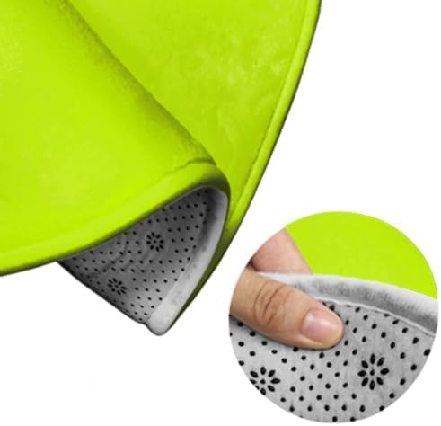 Machine Washable Modern Round Area Rug, Room Sofa Yoga Soft Round Carpet, Home Decor Non Slip Kitchen Office Circle Rug Fluorescent Color, 60inch