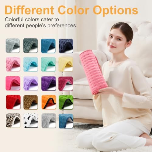 Heating Pad,Electric Heating Pads,Heating Pad for Back,Pink,24x12 Inch