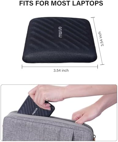 MOSISO 2 Pcs Ergonomic Memory Foam Wrist Rest for Laptop, Black