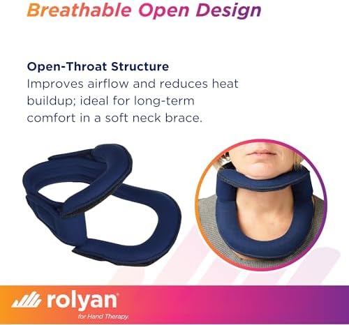 Rolyan Cervical Collar, Soft Neck Brace Support, Neck Pain, 14"-16", Medium