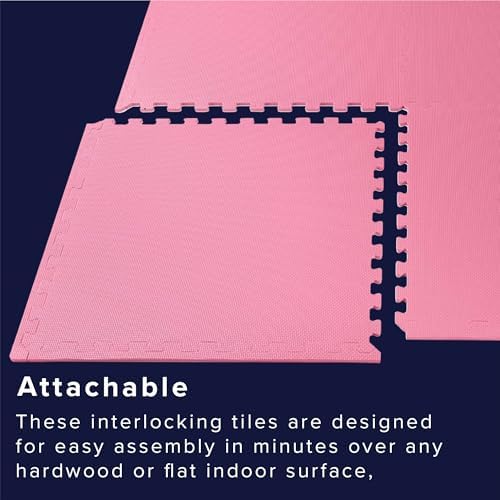 We Sell Mats 3/8" Thick Multipurpose EVA Foam Exercise Floor Mat, Interlocking Tiles, Anti-Fatigue for Home or Gym